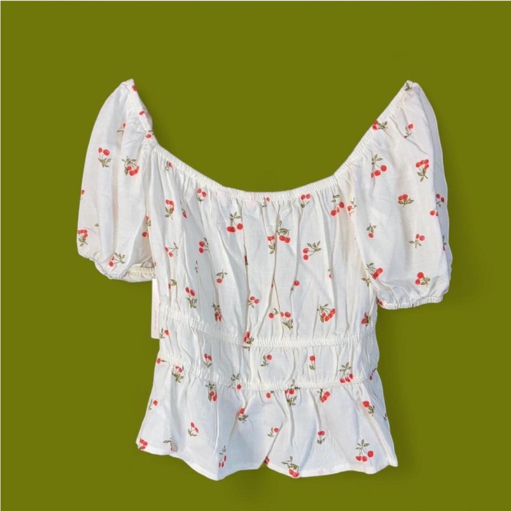 NWT SO Off The Shoulder Square Neck Crop M - Picture 4 of 8